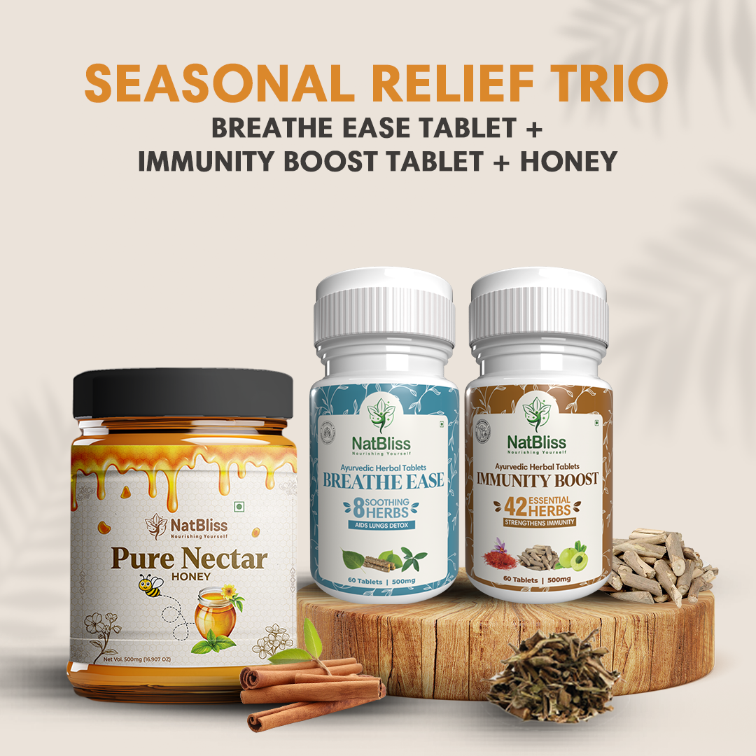 Breathe ease tablet + Immunity boost tablet + Honey