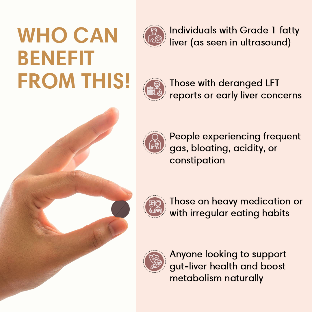 liver care tablet + gut ease tablet