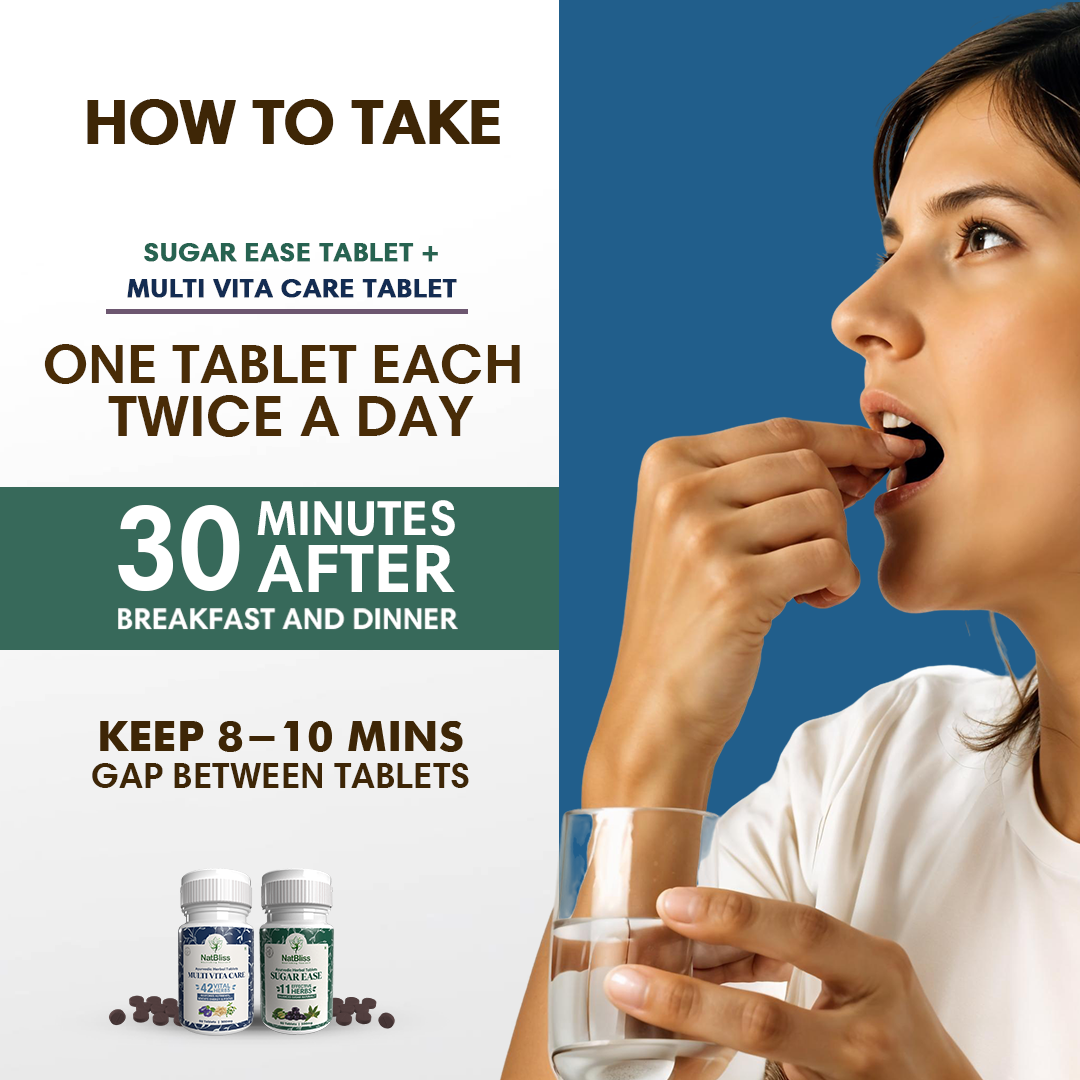 Sugarshield Dua (PRE-DIA CARE) Sugar Ease Tablets + Multivita Care Tablets