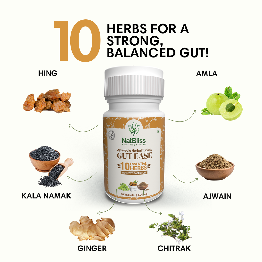 Gut Ease Tablets (Herbal Indigestion Control Tablets)