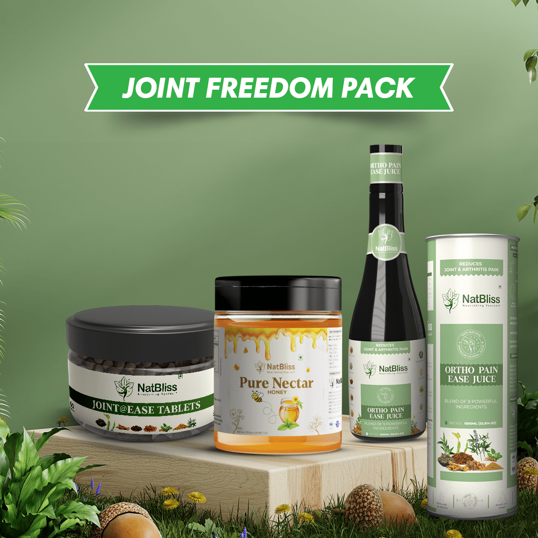 Buy Combo of Joint Ease tablets, Ortho Pain Ease juice and Pure Nectar Honey